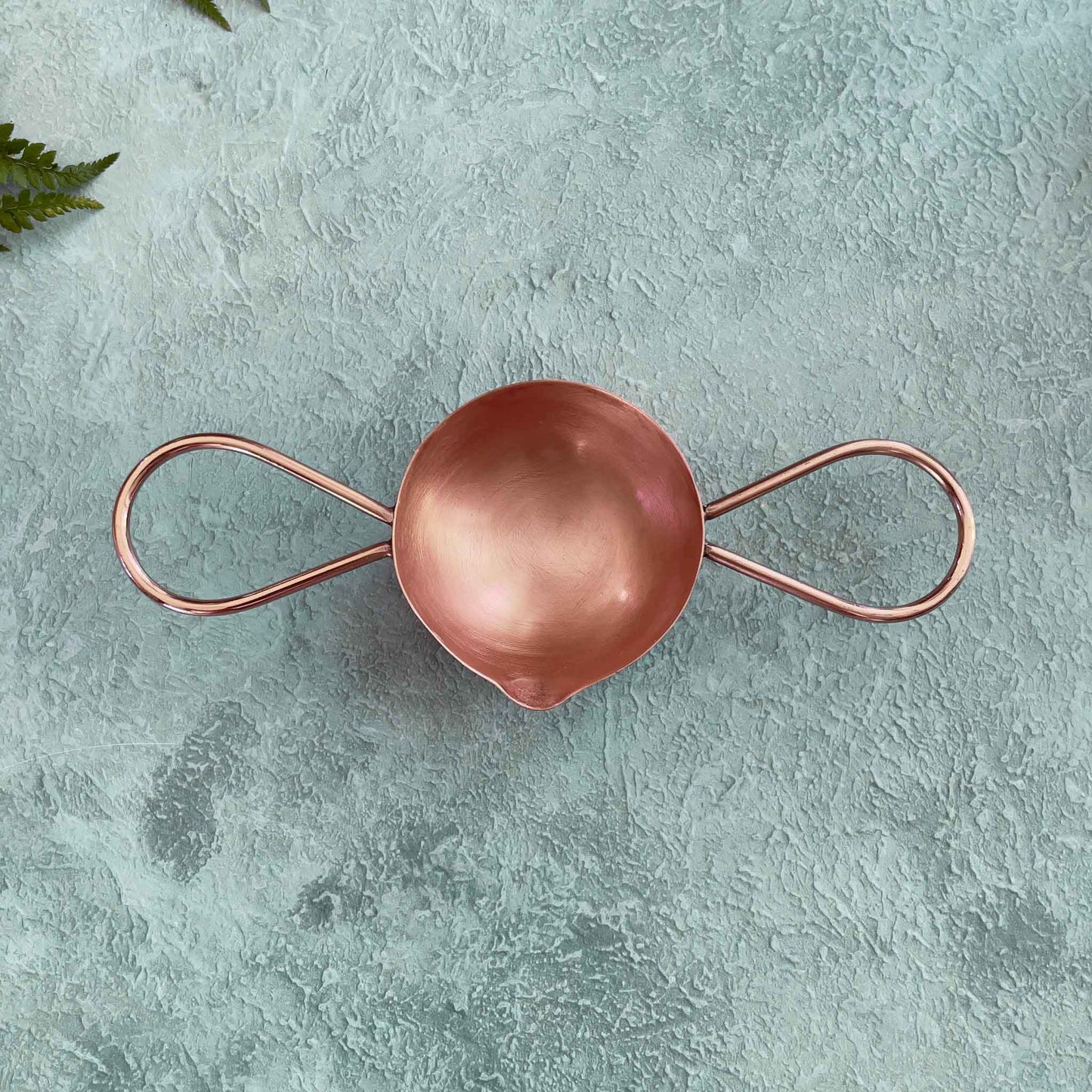 Double Handle Wax Melting Spoon - Solid Copper | Handmade