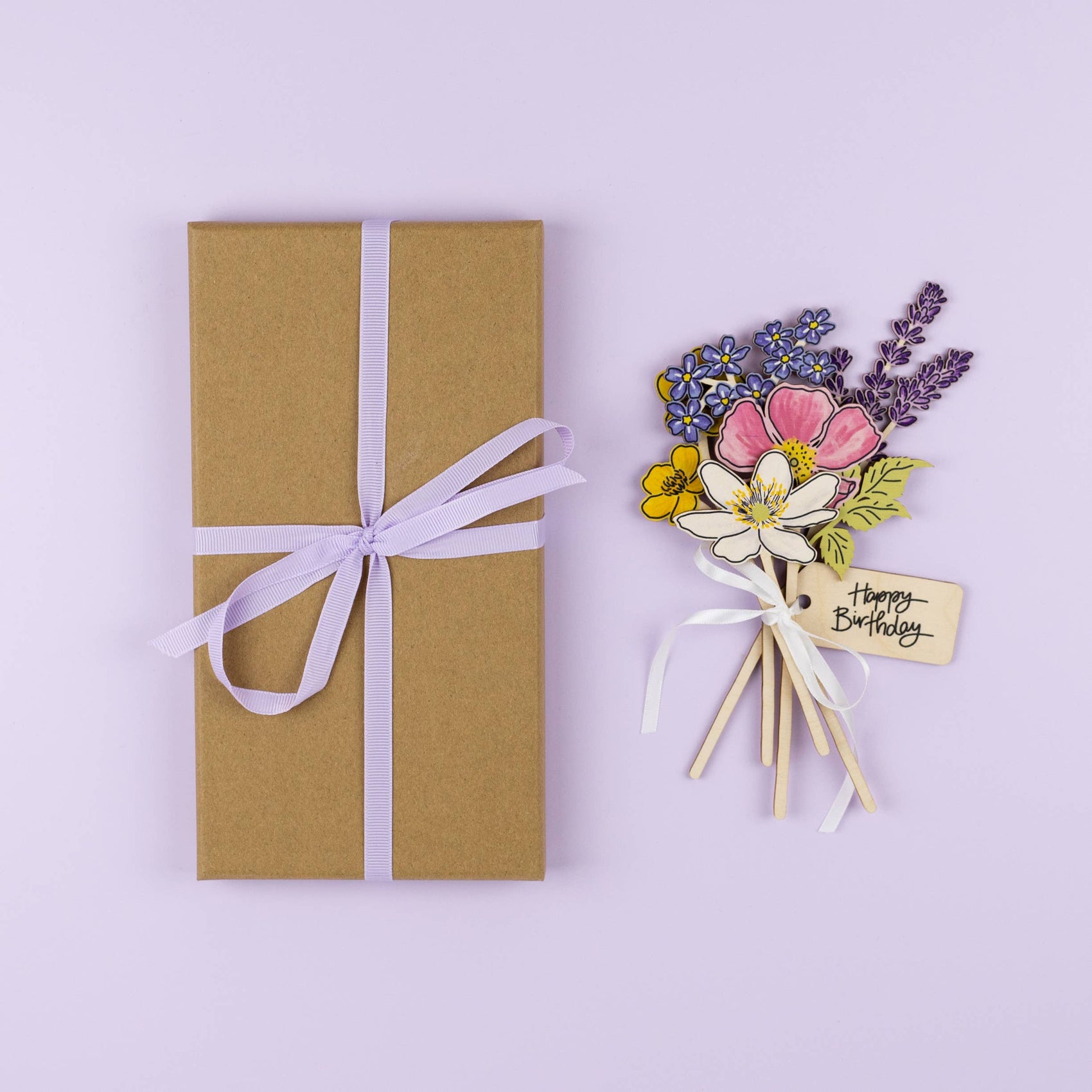 Birthday Wooden Wildflower Bouquet