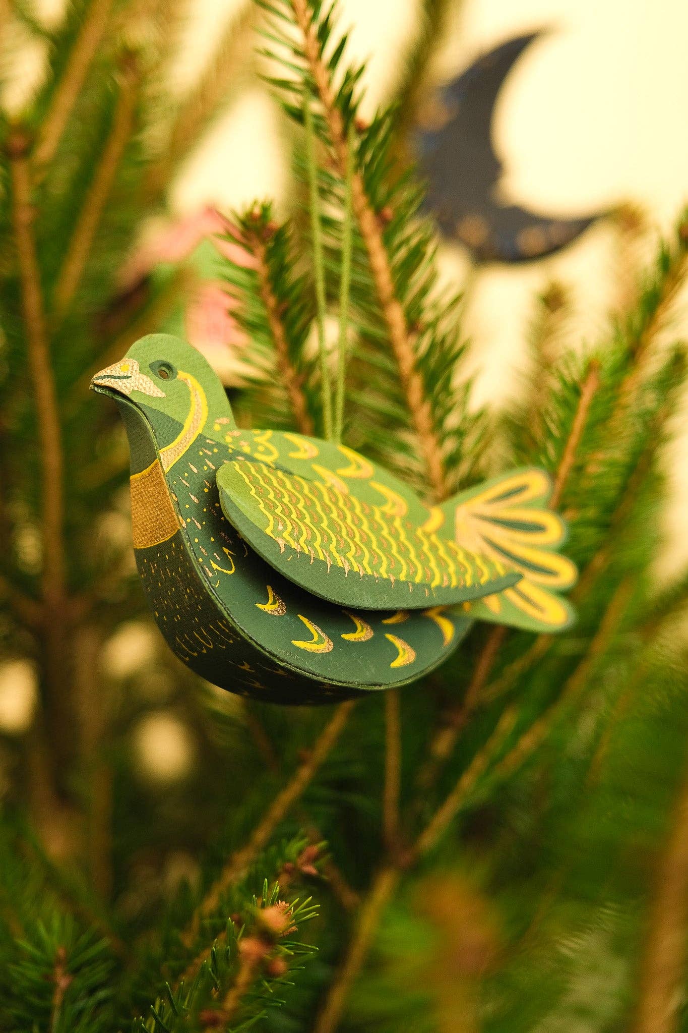 Partridge Screen-Printed Board Decoration