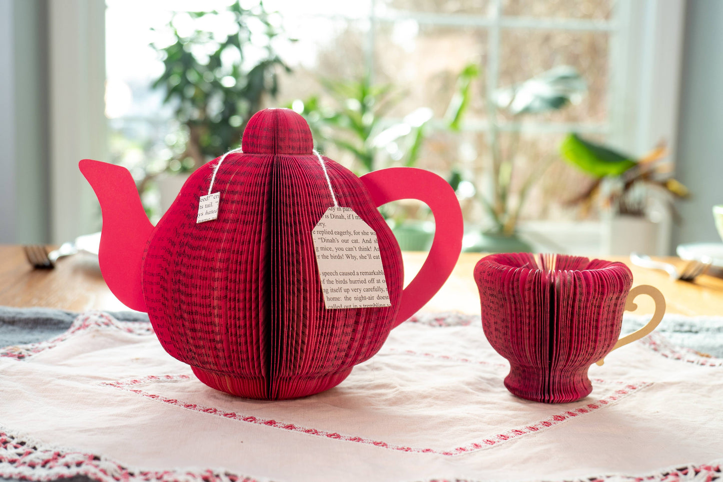 Teapot and Teacup Decor-Bookish Party Decor: Deep Teal / Teapot