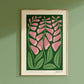 Foxglove | Modern-Retro Wildflower Art Print | Wall Decor: A4 - 210 x 297 mm (8.3 x 11.7 inches)