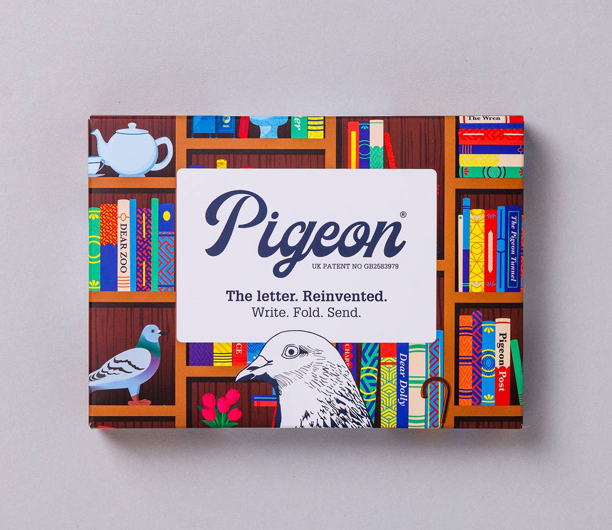 Bookstore Pigeon, Folding Stationery Letter Pack, Pack of 6