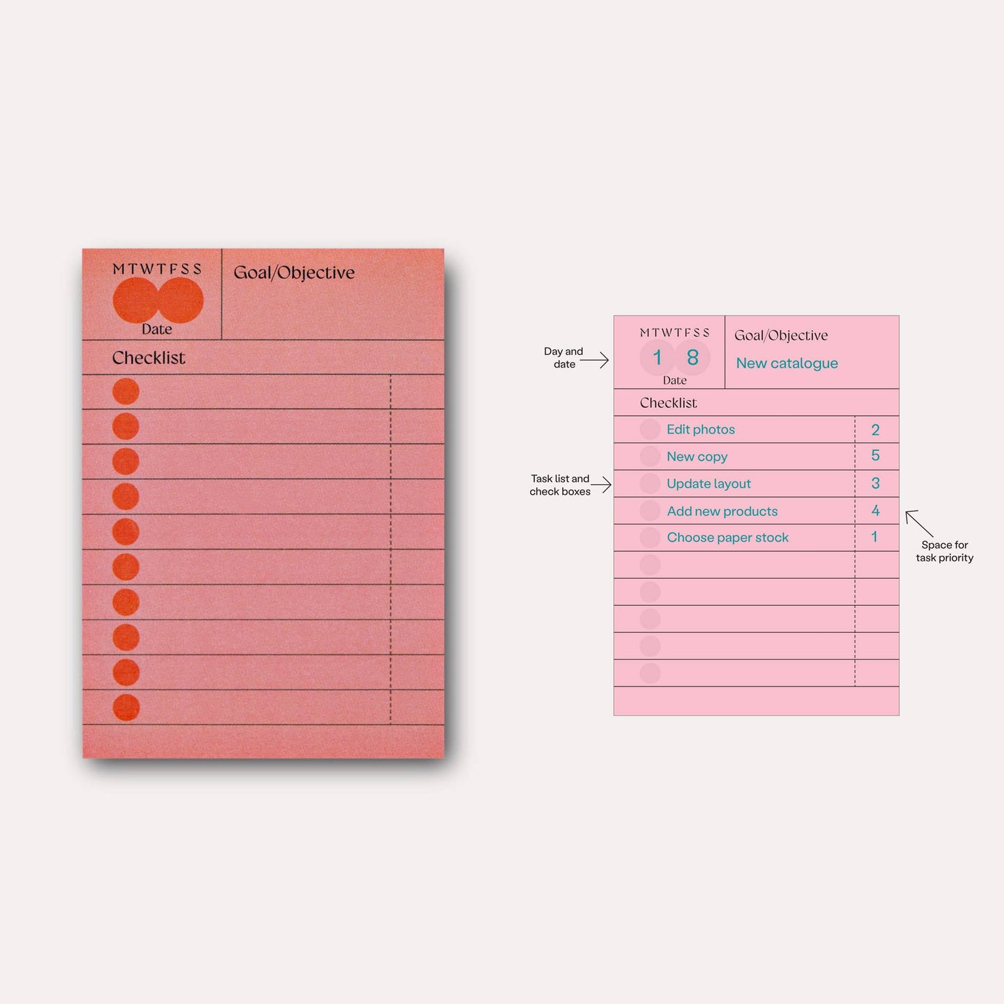 Hinoki Habit Checklist Sticky Notes