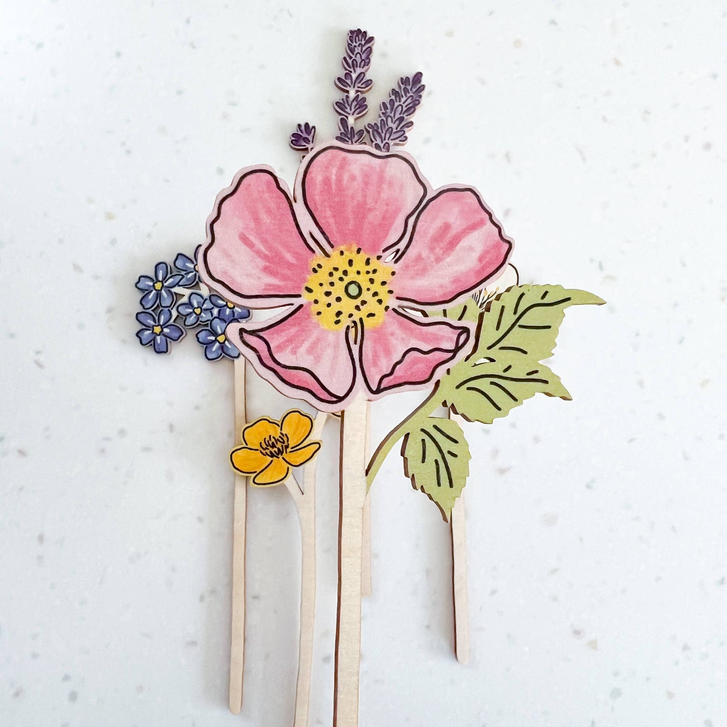 Wooden Wildflowers: Dog Rose