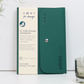 A5 recycled leather wire-bound folio - ETHOS Emerald Green
