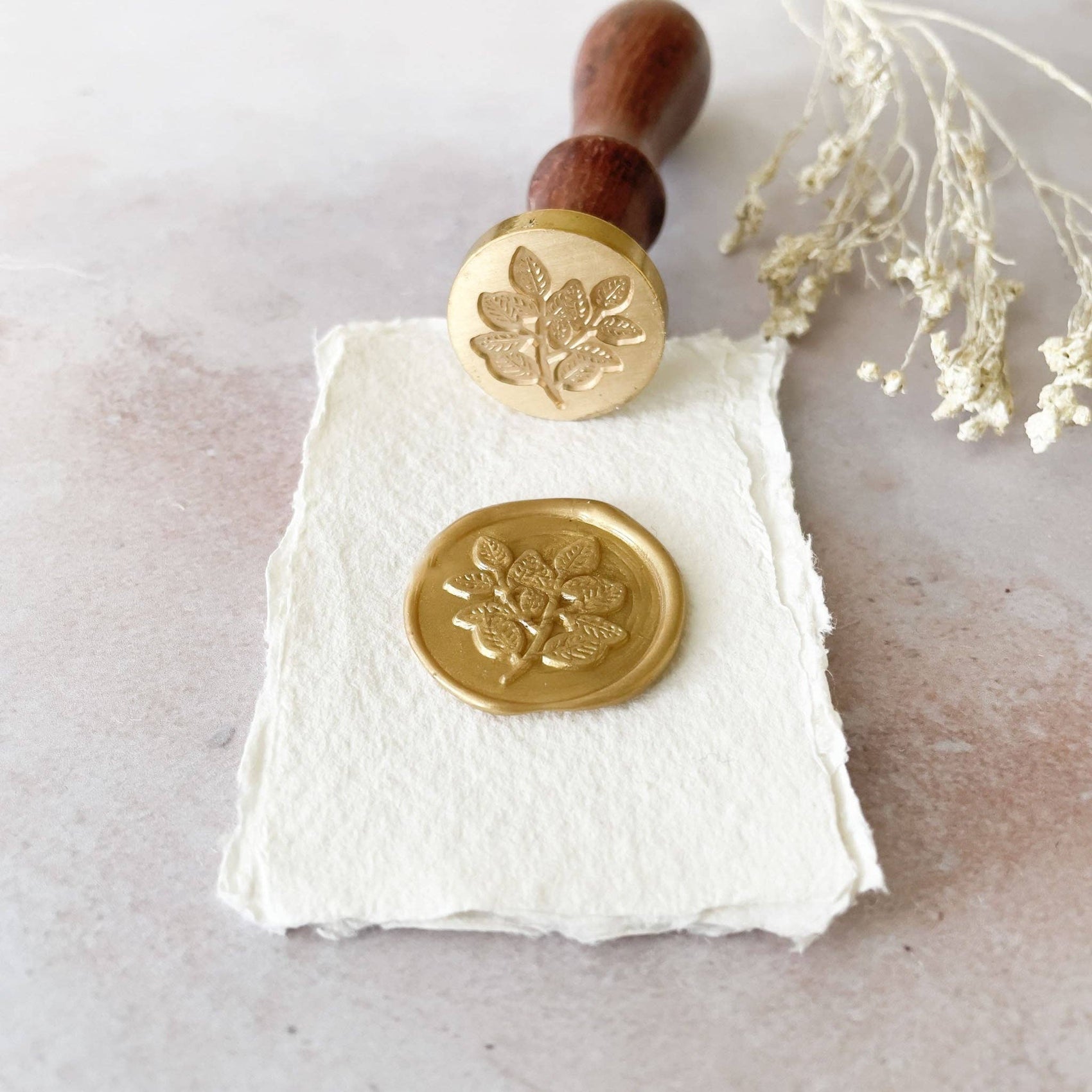 Flora Wax Stamp | Leaf Wax Stamp | Boxed