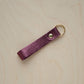 Leather Loop Keyrings: Olive / Gold