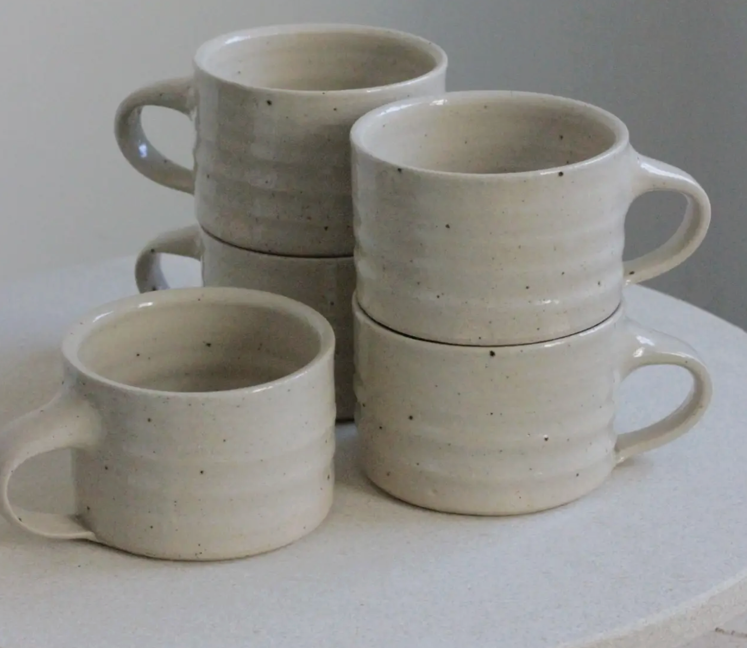 Wide low Mug - White