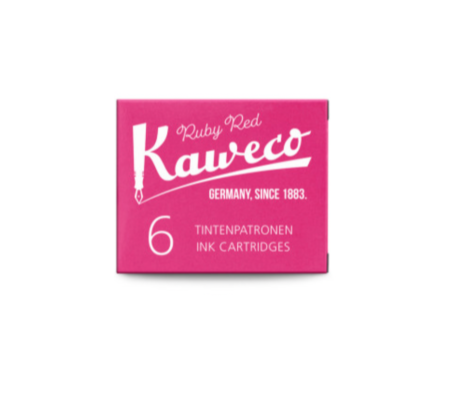 KAWECO INK CARTRIDGES - PACK OF 6 - RUBY RED
