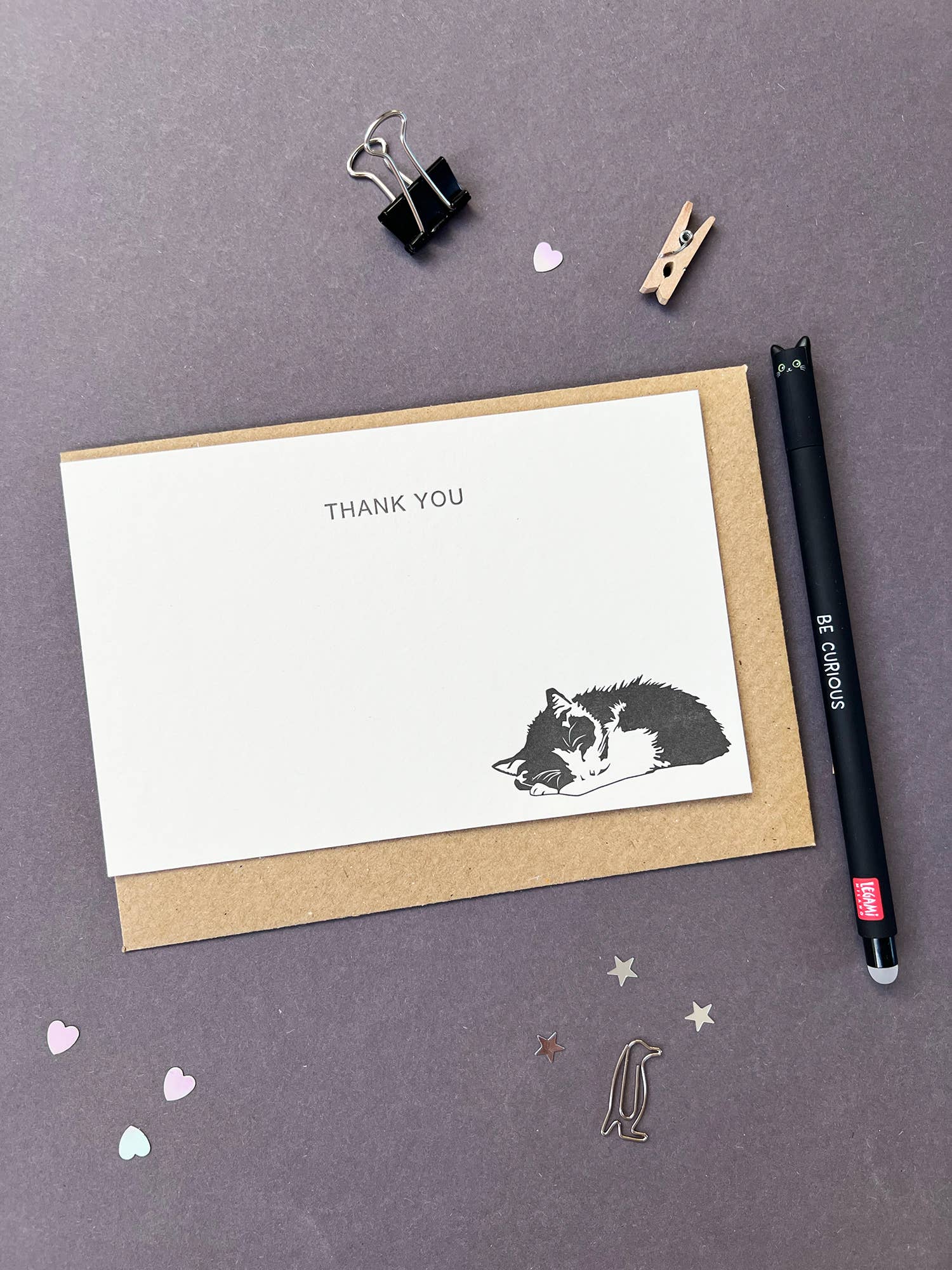 Casey Cat Correspondence Notecard Set | Set of 10: Thank You