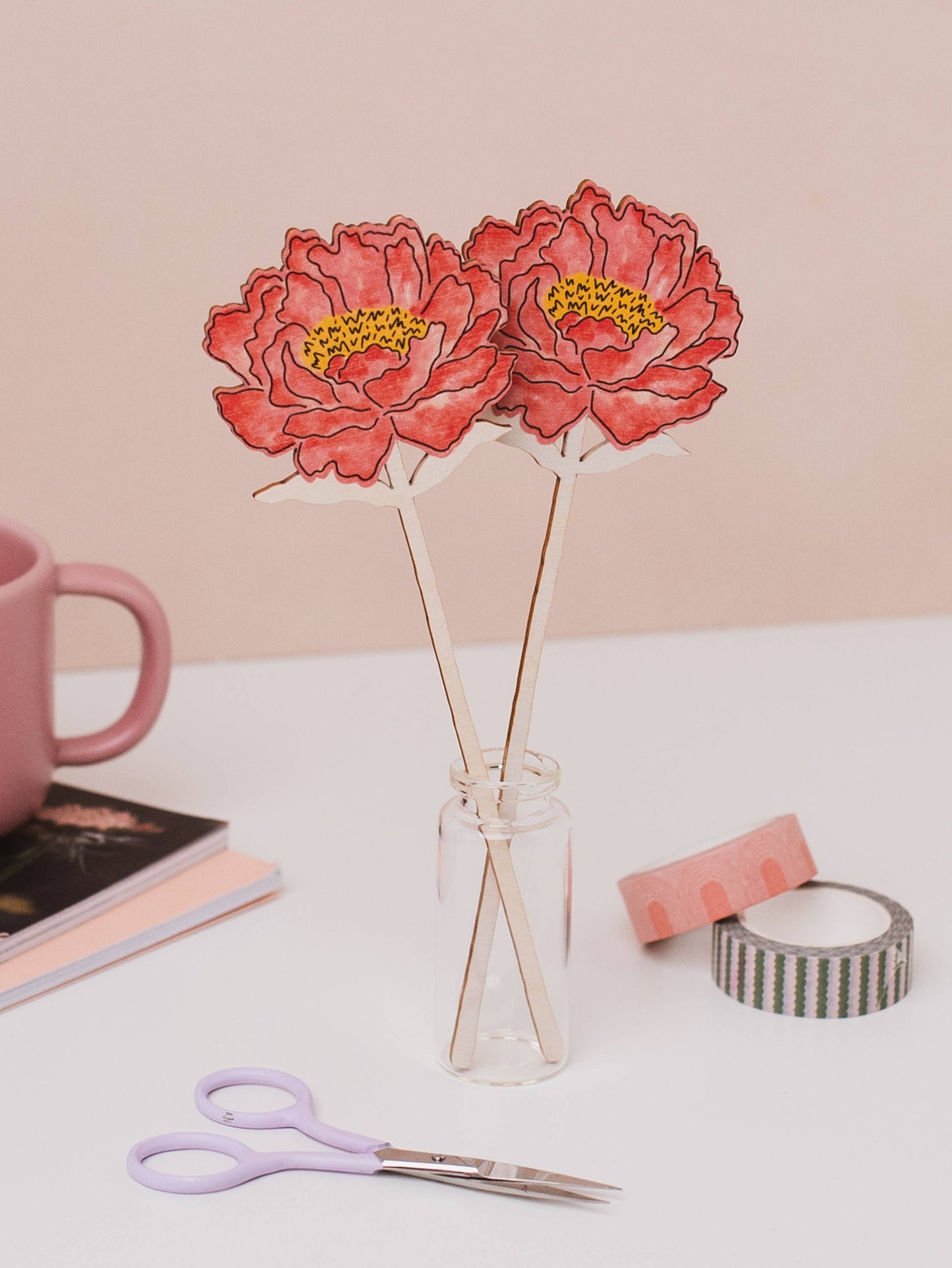 Wooden Peony – November Birth Flower - Sustainable Gift