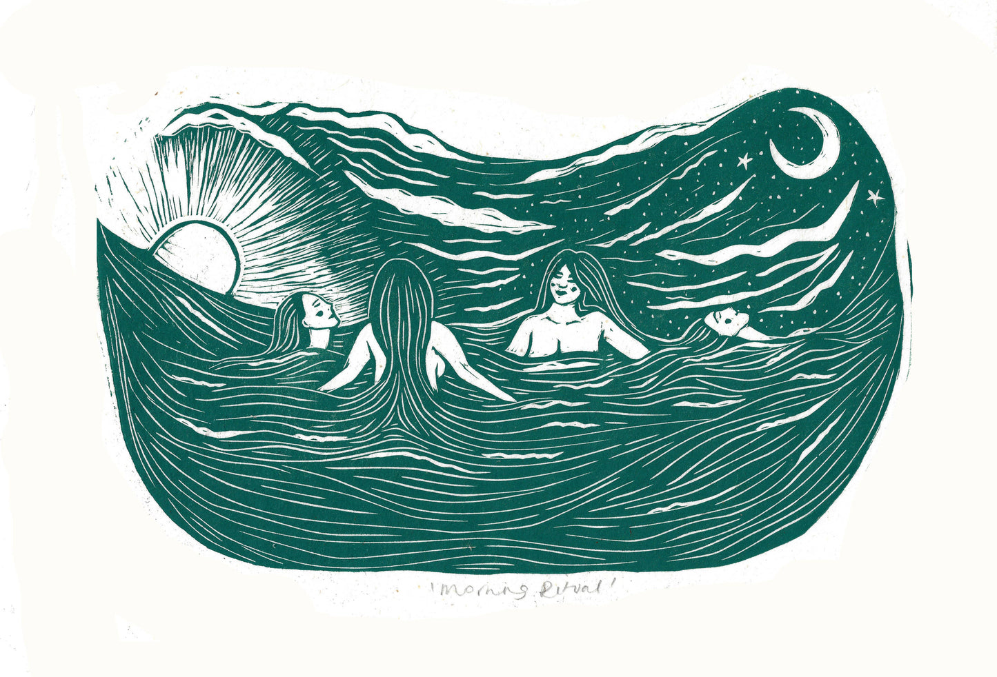 Morning Ritual Card  sea swim, wild swim, friends