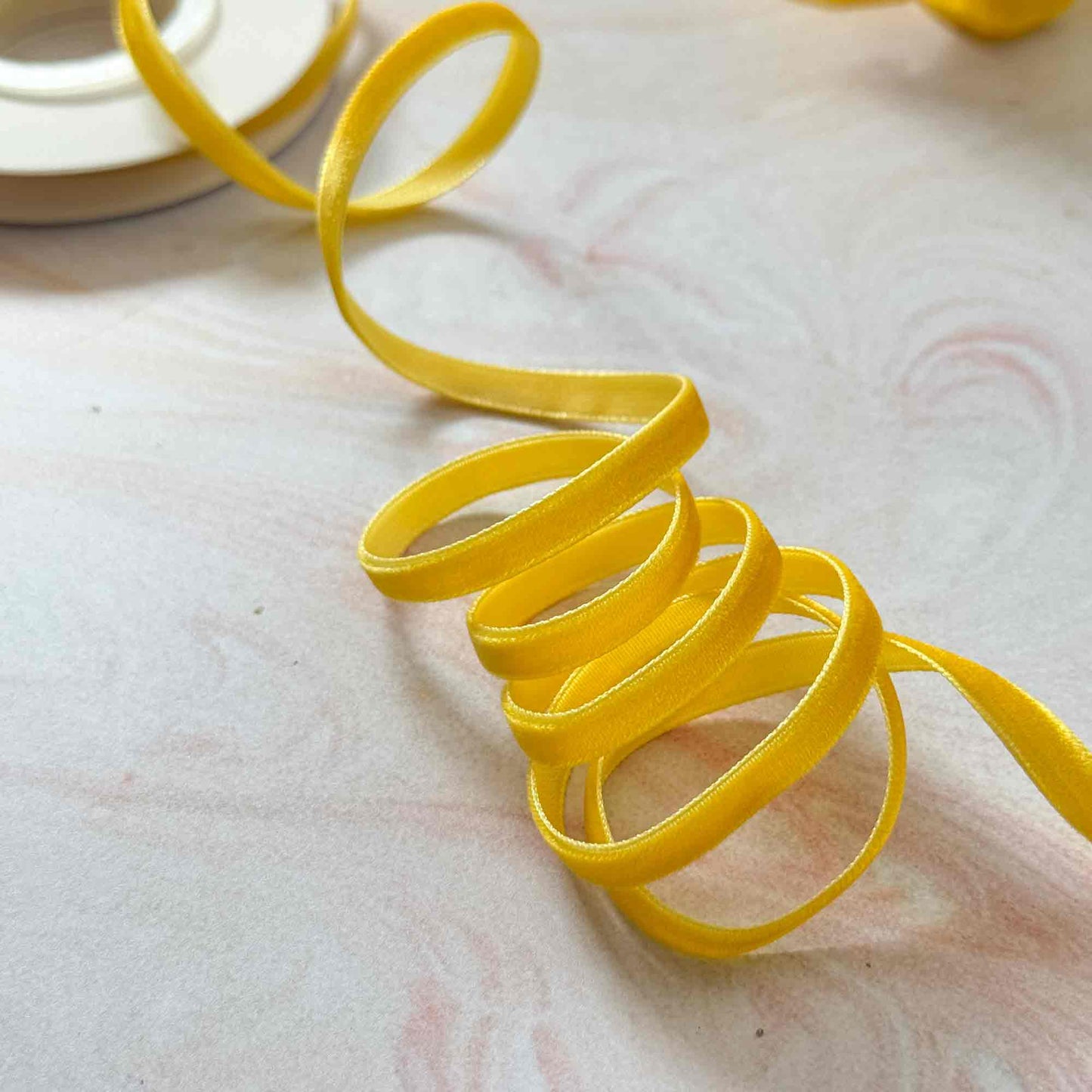 Mustard Yellow Velvet Ribbon - Various Widths | 3 Meter Roll: 6mm