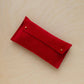 Suede Double Stud Glasses Case: Tan Brown / Gold
