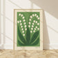 Lily of the Valley | Modern-Retro Wildflower Art Print: A5 - 148 x 210 mm (5.8 x 8.3 inches)