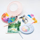 HIMI Solid Watercolour Set 24 Colours In Pans + Brush, Blue