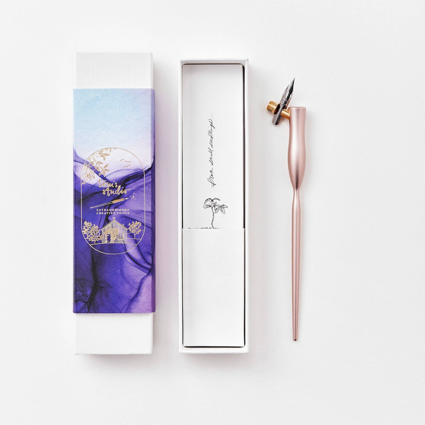 Flourish Calligraphy Pen: Sage / Straight