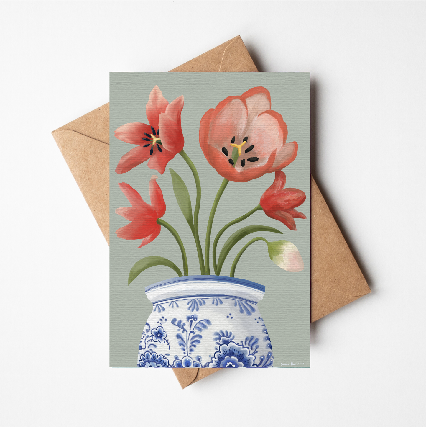 NEW: Tulips in Delft Vase Cards