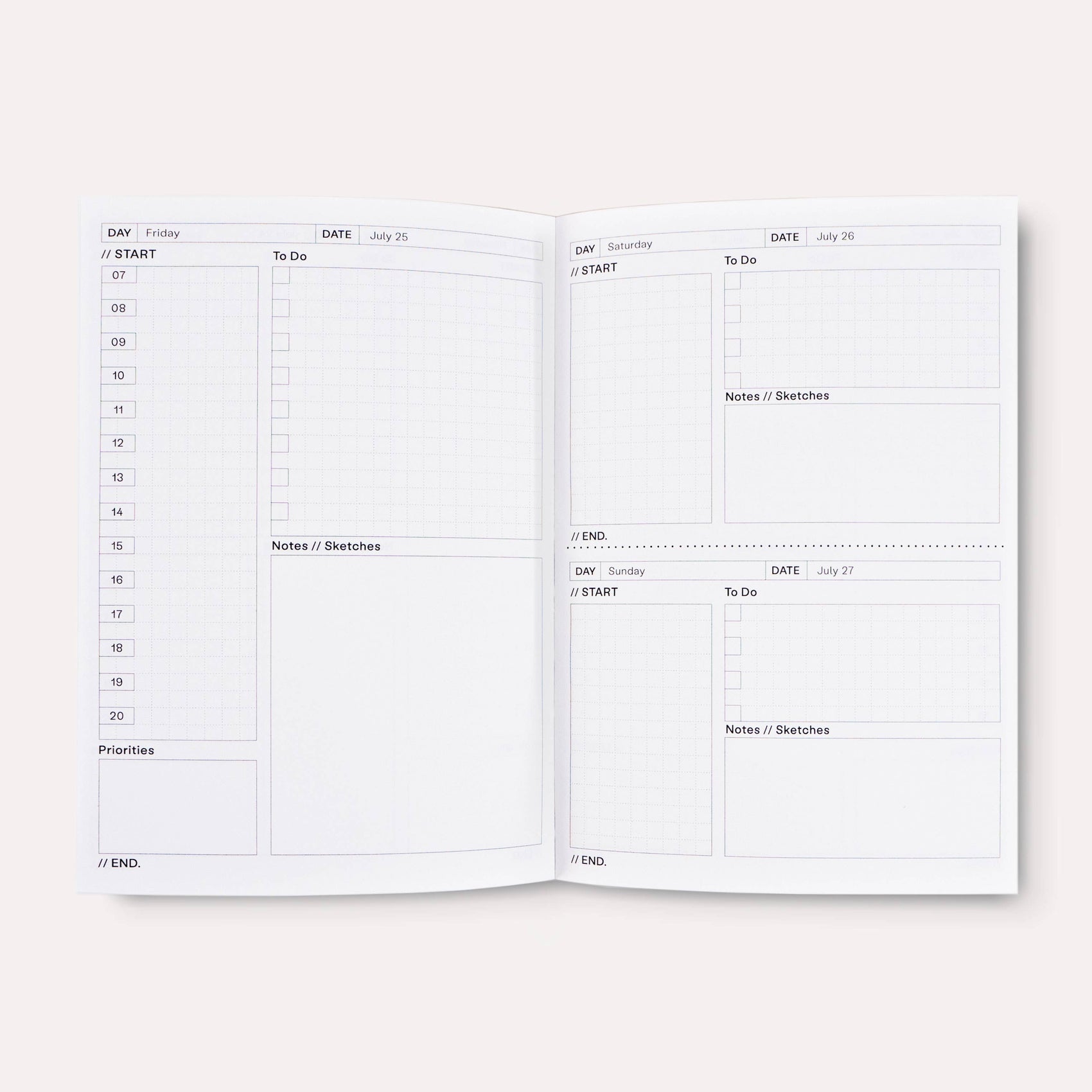 Palau Undated Daily Planner Book