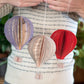 Hot Air Balloon Ornament-Bookish Decor-Christmas Ornament: Red
