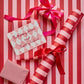 Classic Stripe Gift Wrap Red & Pink