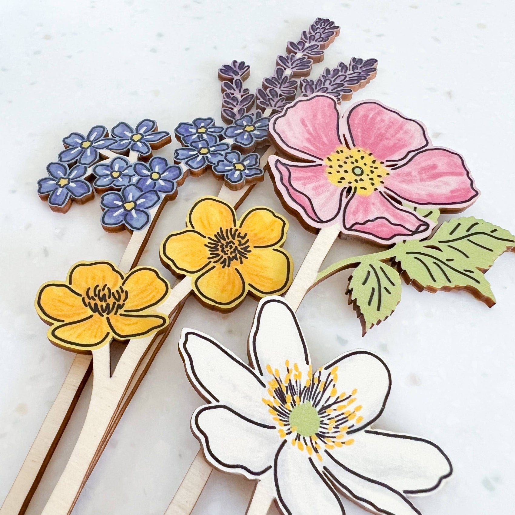 Wooden Wildflowers: Dog Rose