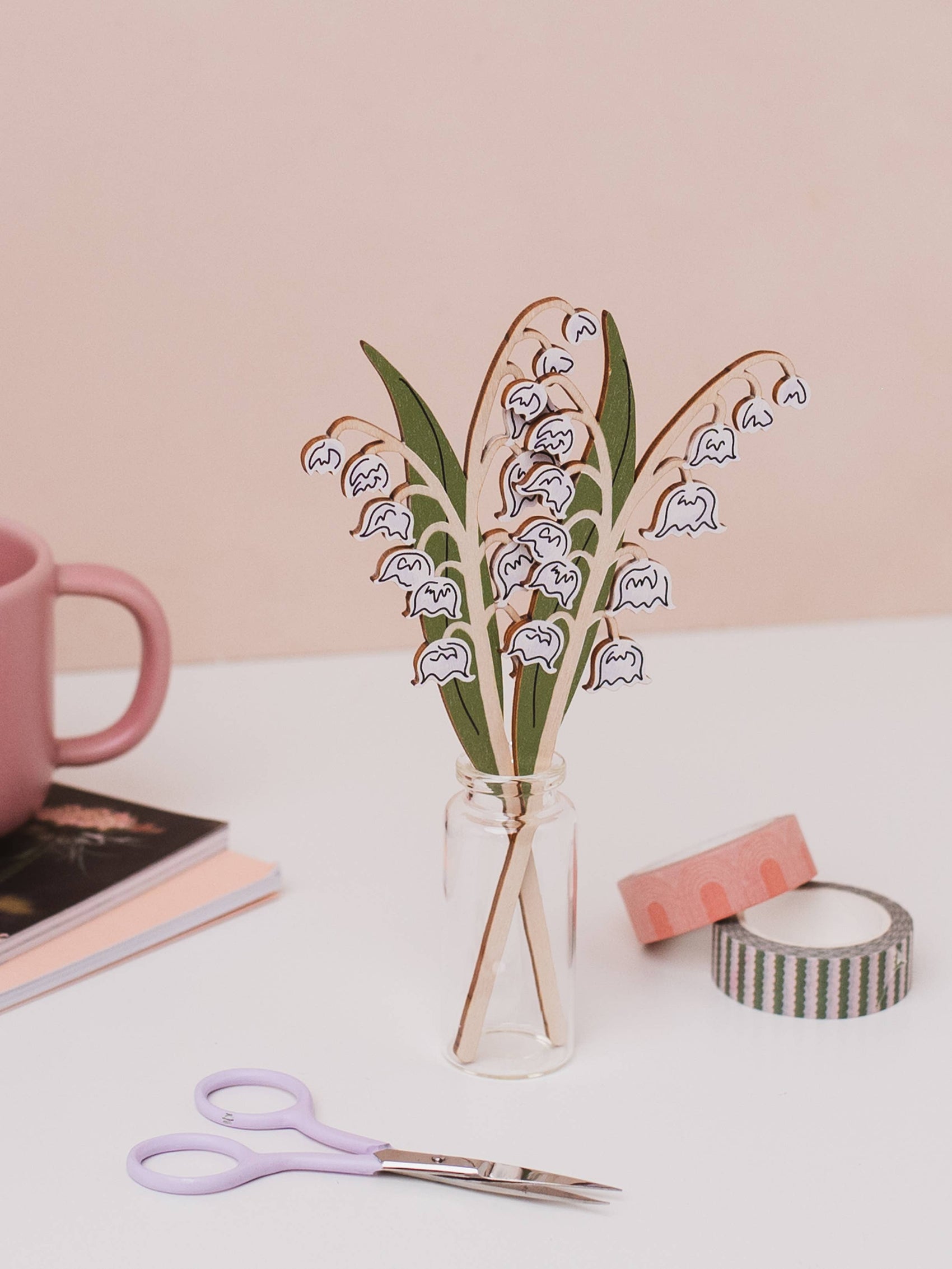 Wooden Lily Of The Valley – May Birth Flower - UK Made