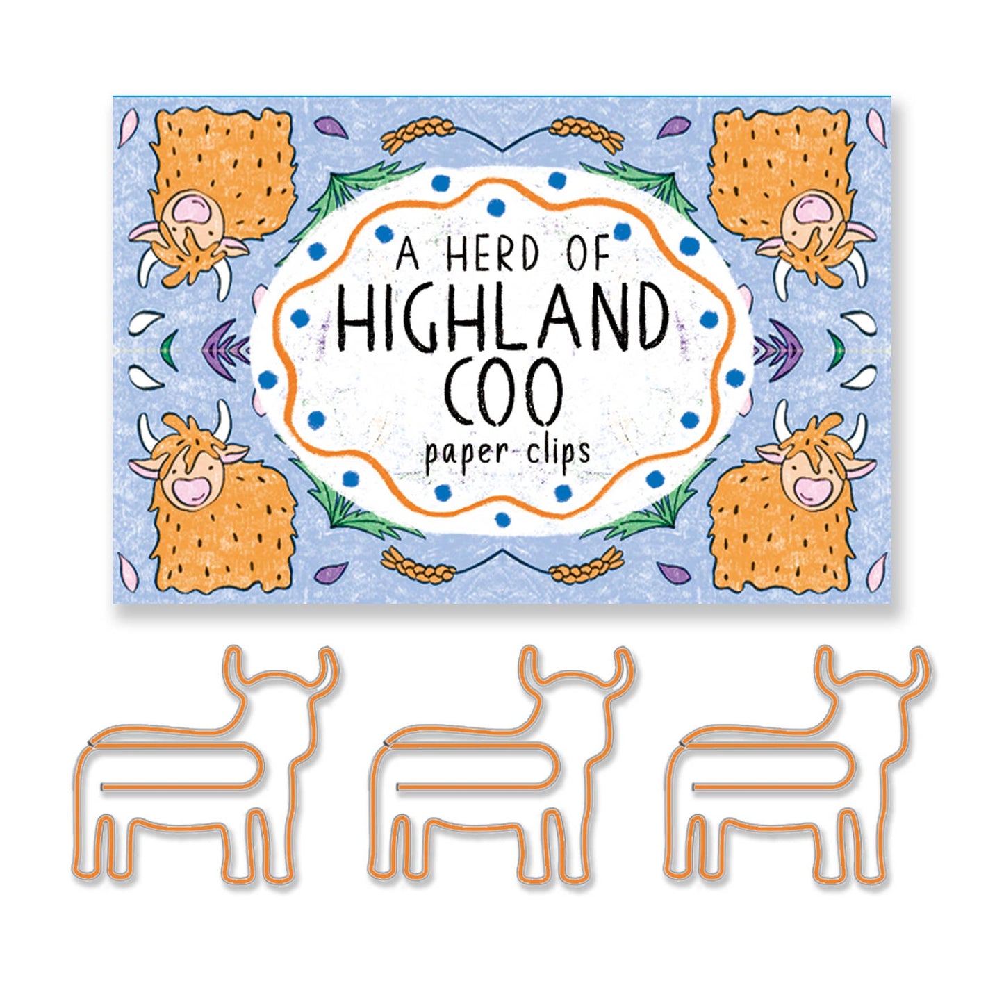 Highland Cow Paper Clips 