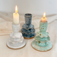 Frilly Candlestick Holder: White