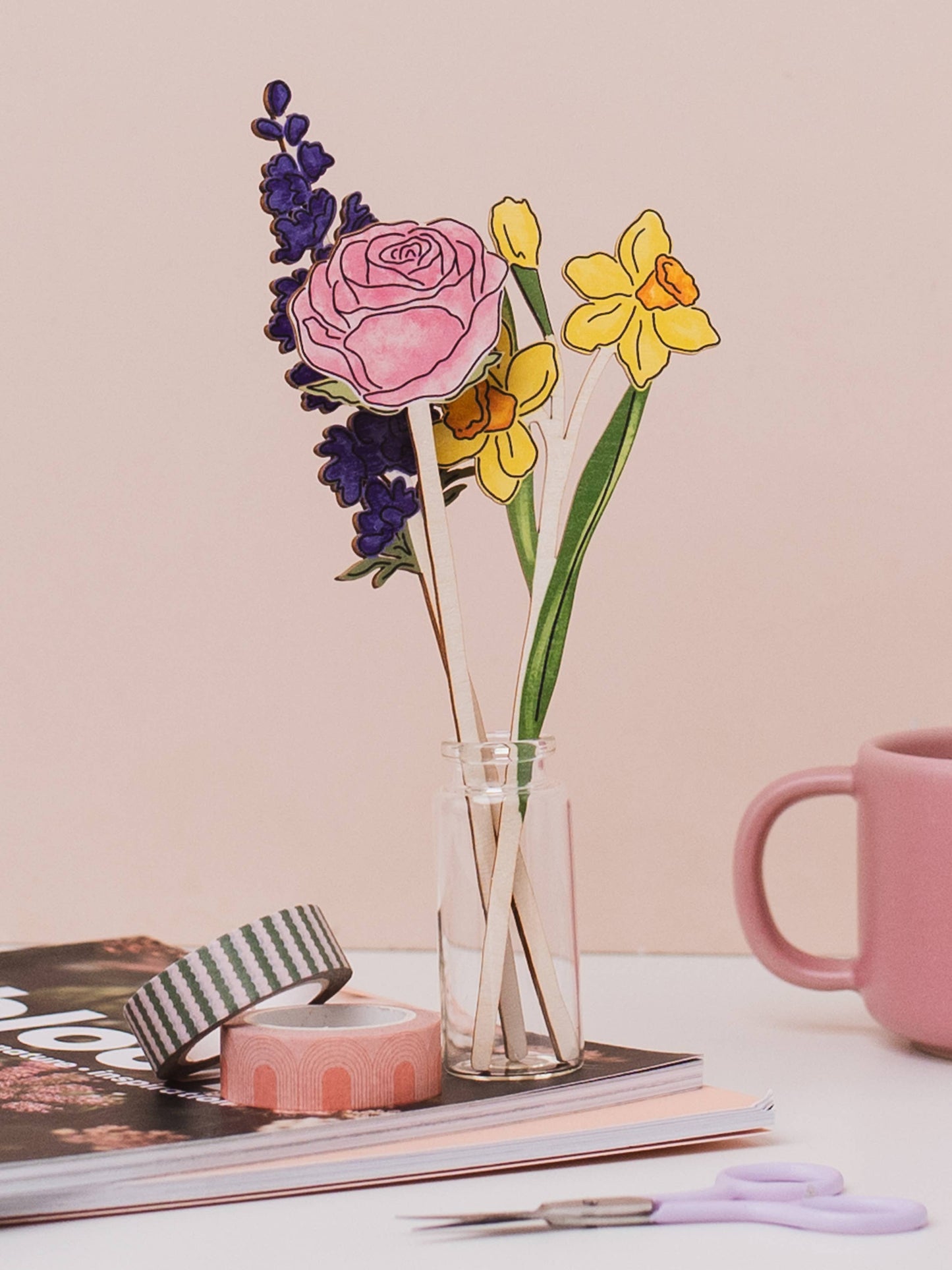 Wooden Daffodil Gift – March Birth Flower - Sustainable Gift