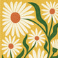OxEye Daisy | Modern-Retro Wildflower Art Print | Wall Decor: A3 - 297 x 420mm (11.7 x 16.5 inches)