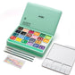 HIMI Jelly Cup Gouache Set 24 Paint Colours, 3 Brushes Green