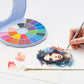 HIMI Solid Watercolour Set 24 Colours In Pans + Brush, Blue