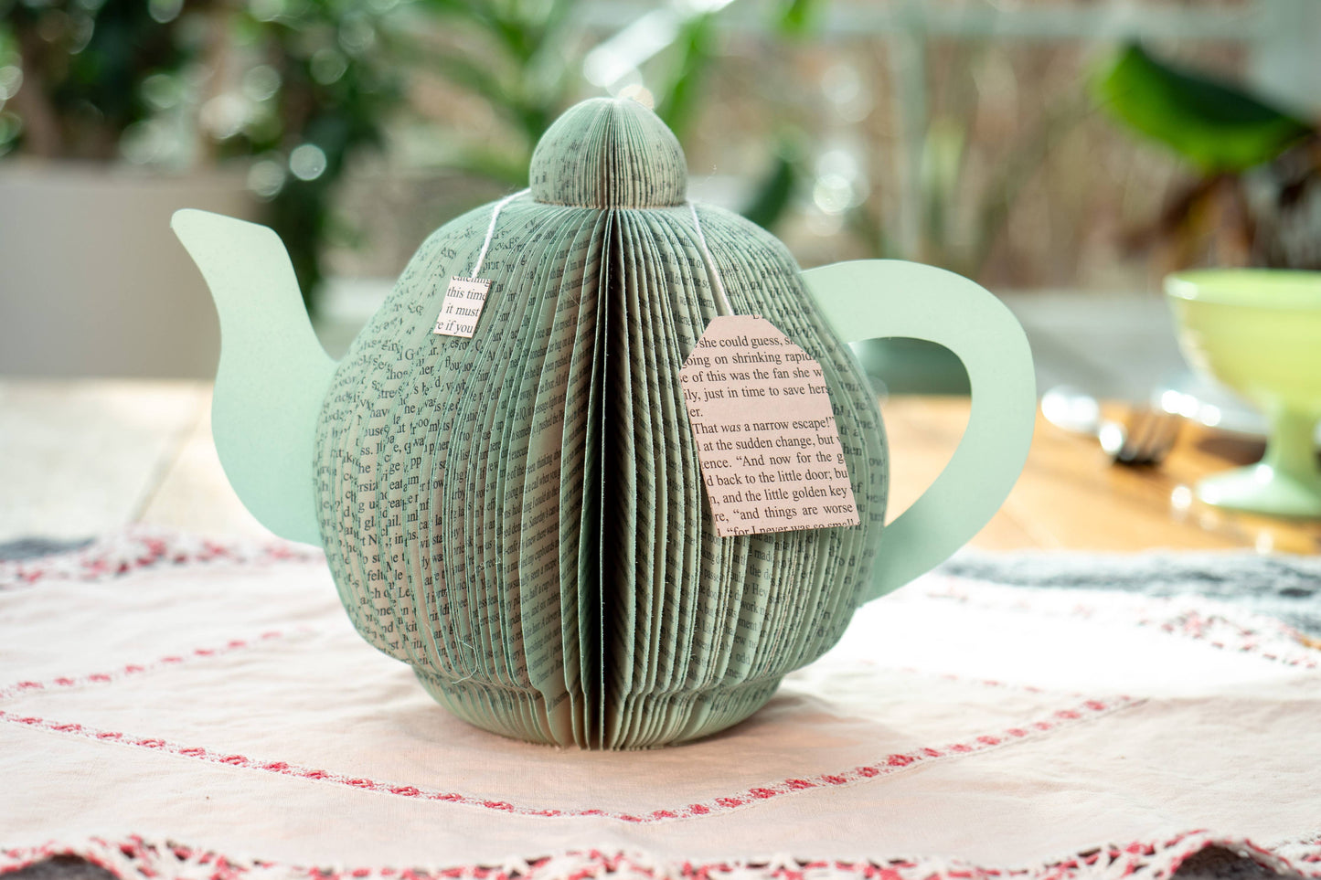 Teapot and Teacup Decor-Bookish Party Decor: Deep Teal / Teapot