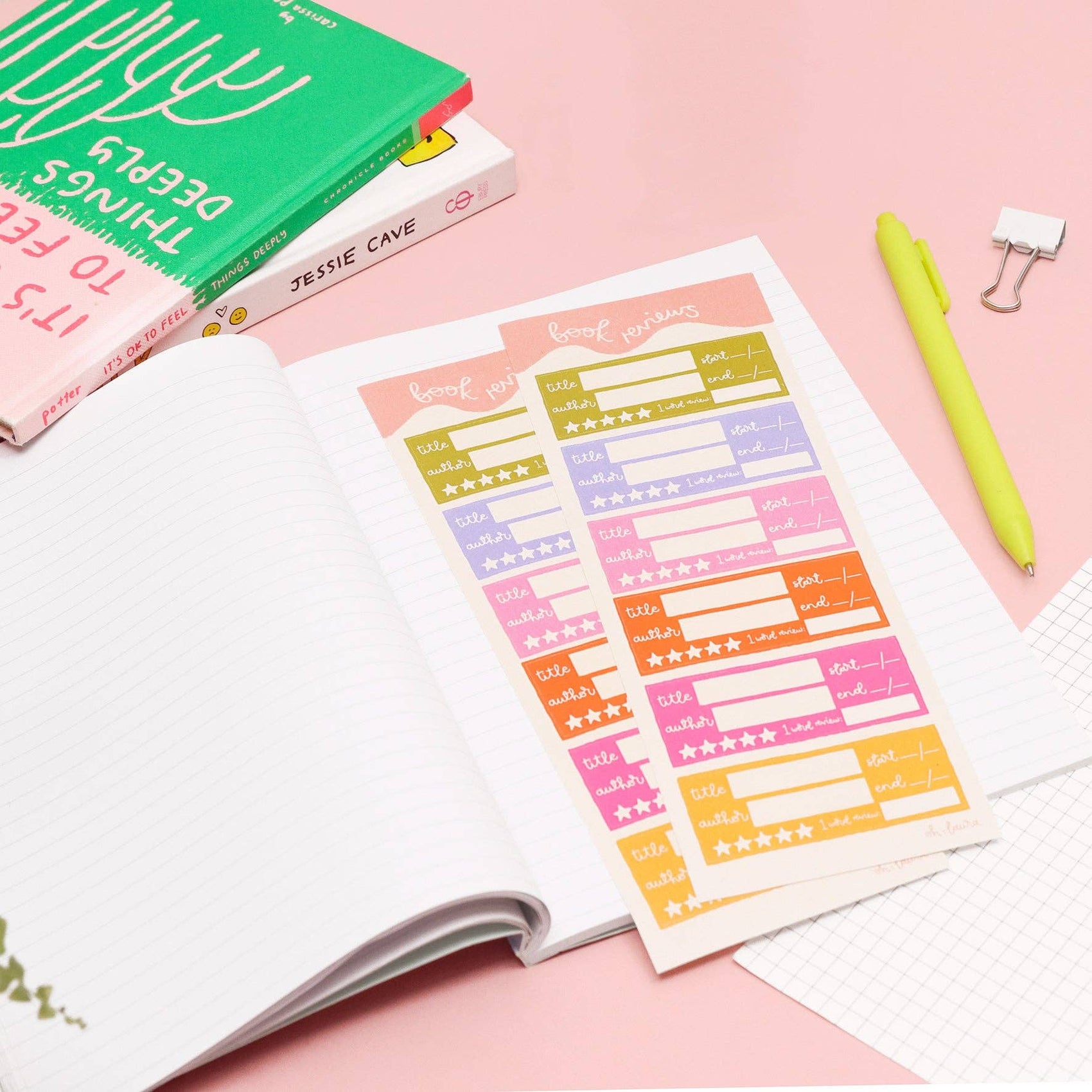 Planner Stickers - Book Reviews