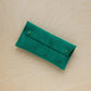 Suede Double Stud Glasses Case: Tan Brown / Gold