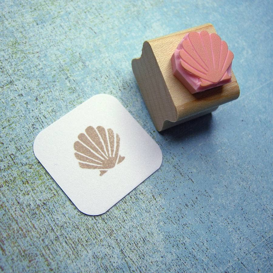 Clam Shell Mini Rubber Stamp