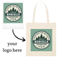 Custom Branded Tote Bag - Your Shop Logo on a Tote Bag: White