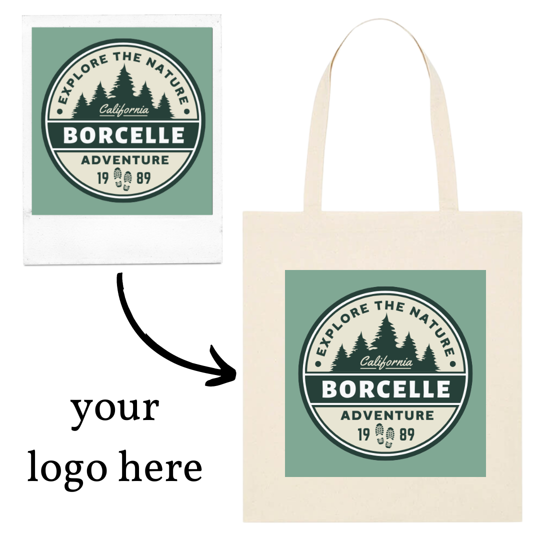 Custom Branded Tote Bag - Your Shop Logo on a Tote Bag: White