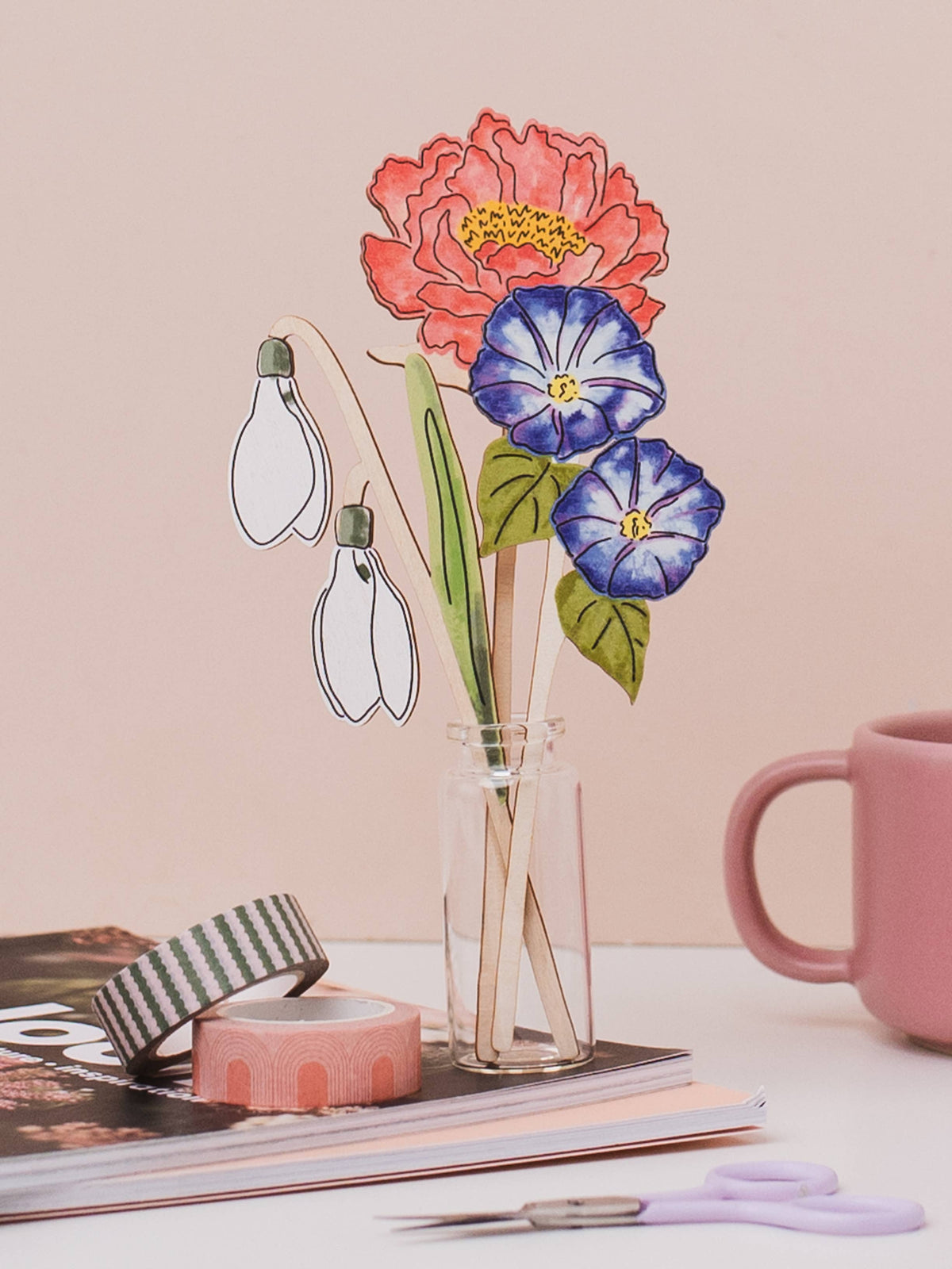 Wooden Peony – November Birth Flower - Sustainable Gift