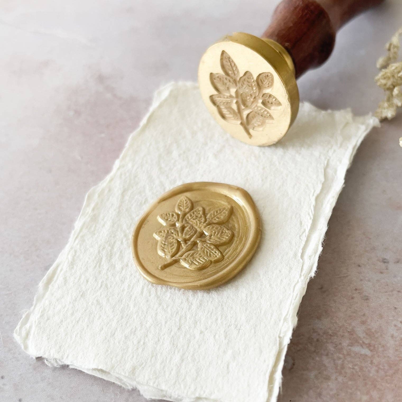 Flora Wax Stamp | Leaf Wax Stamp | Boxed