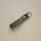 Leather Loop Keyrings: Olive / Gold