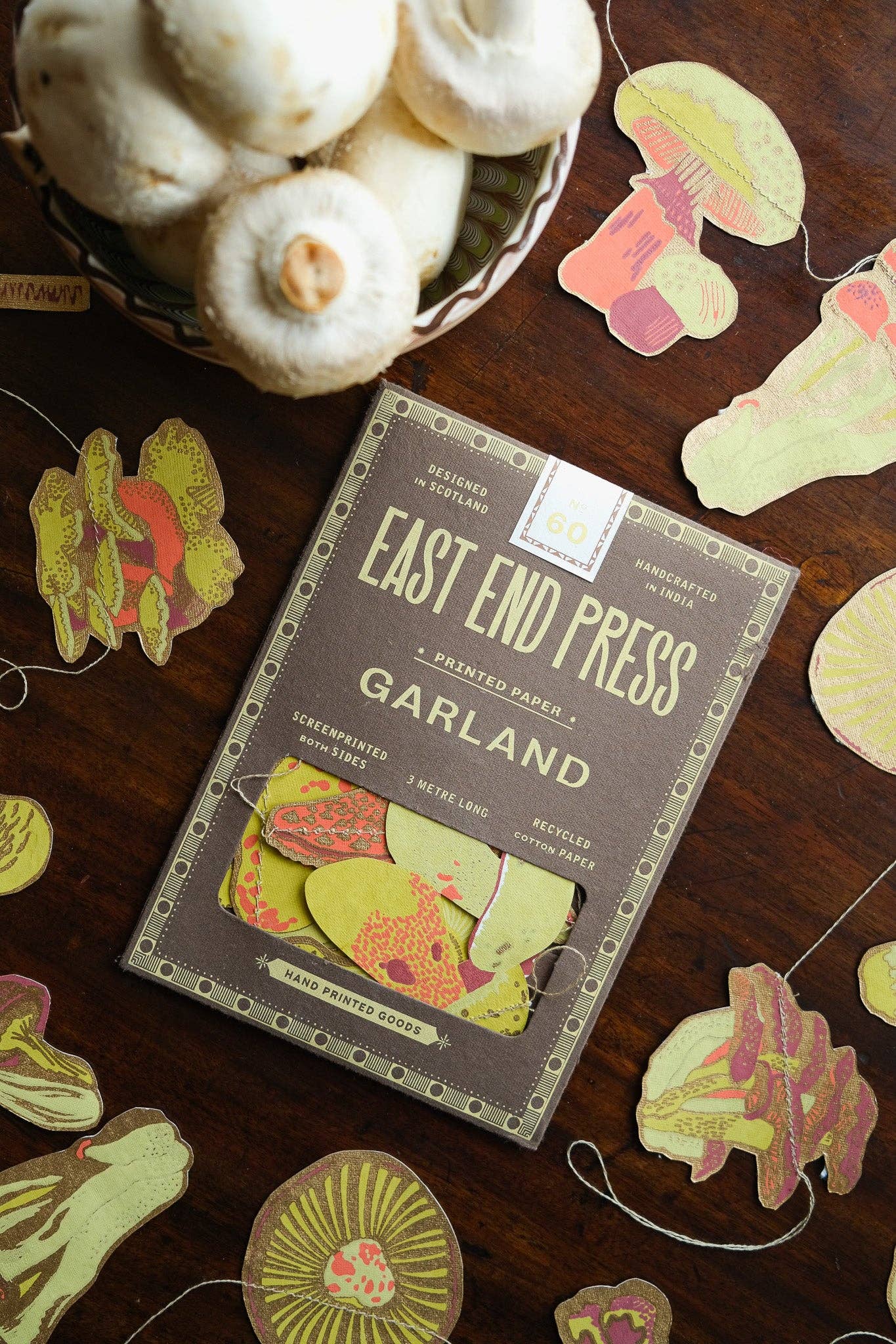 Mushroom Sewn Garland