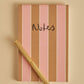 Notepad Stripe Brown & Pink