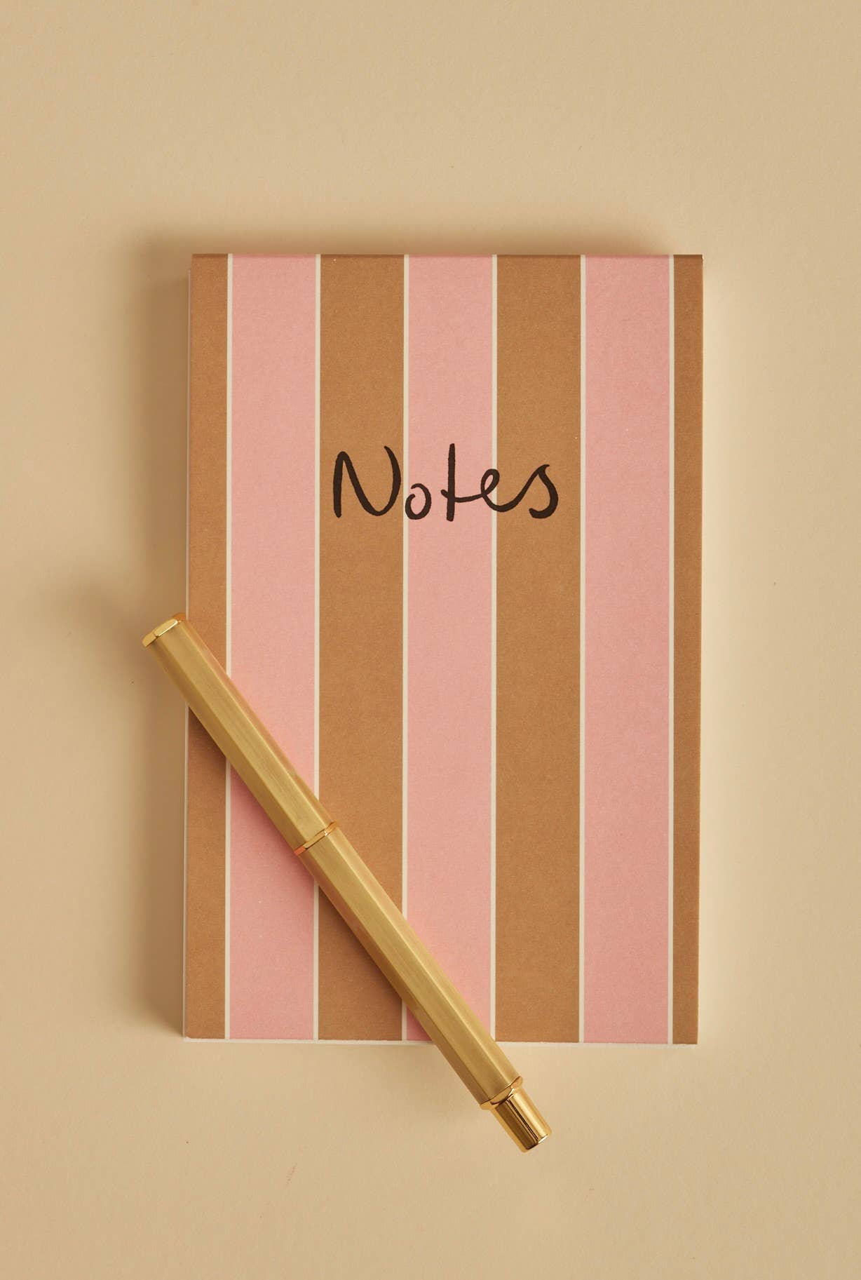 Notepad Stripe Brown & Pink