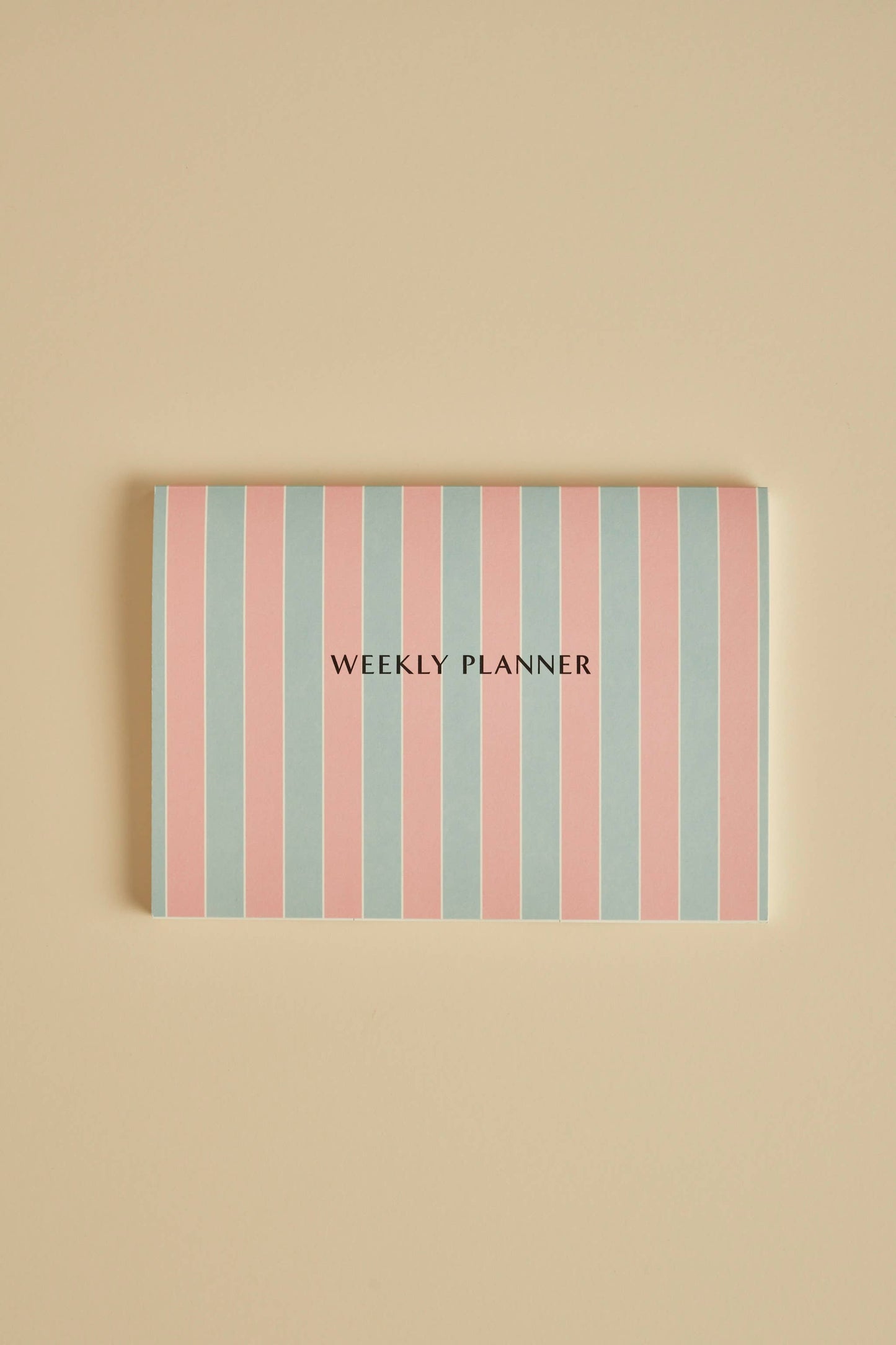 Weekly Planner Stripe Blue & Pink
