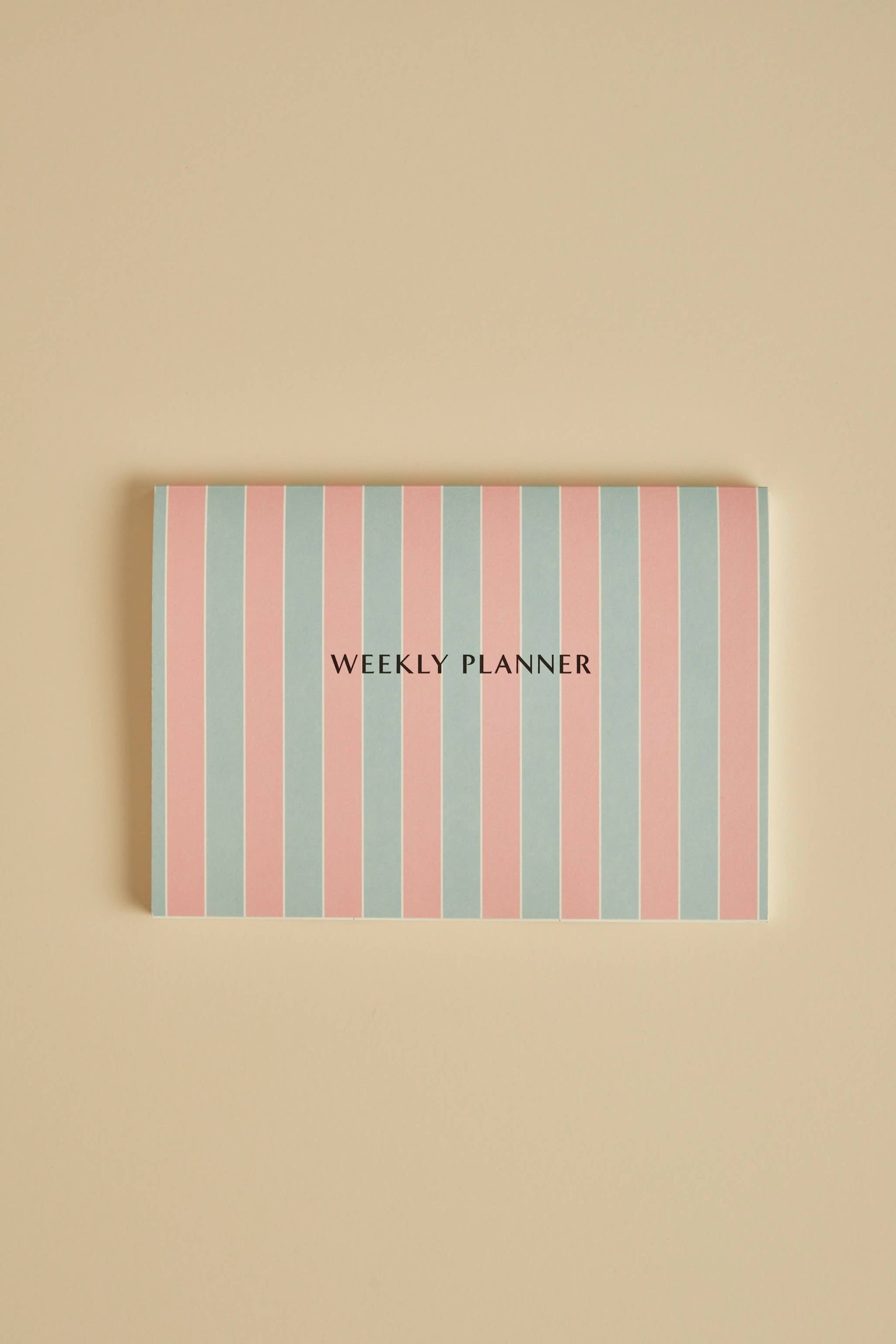 Weekly Planner Stripe Blue & Pink