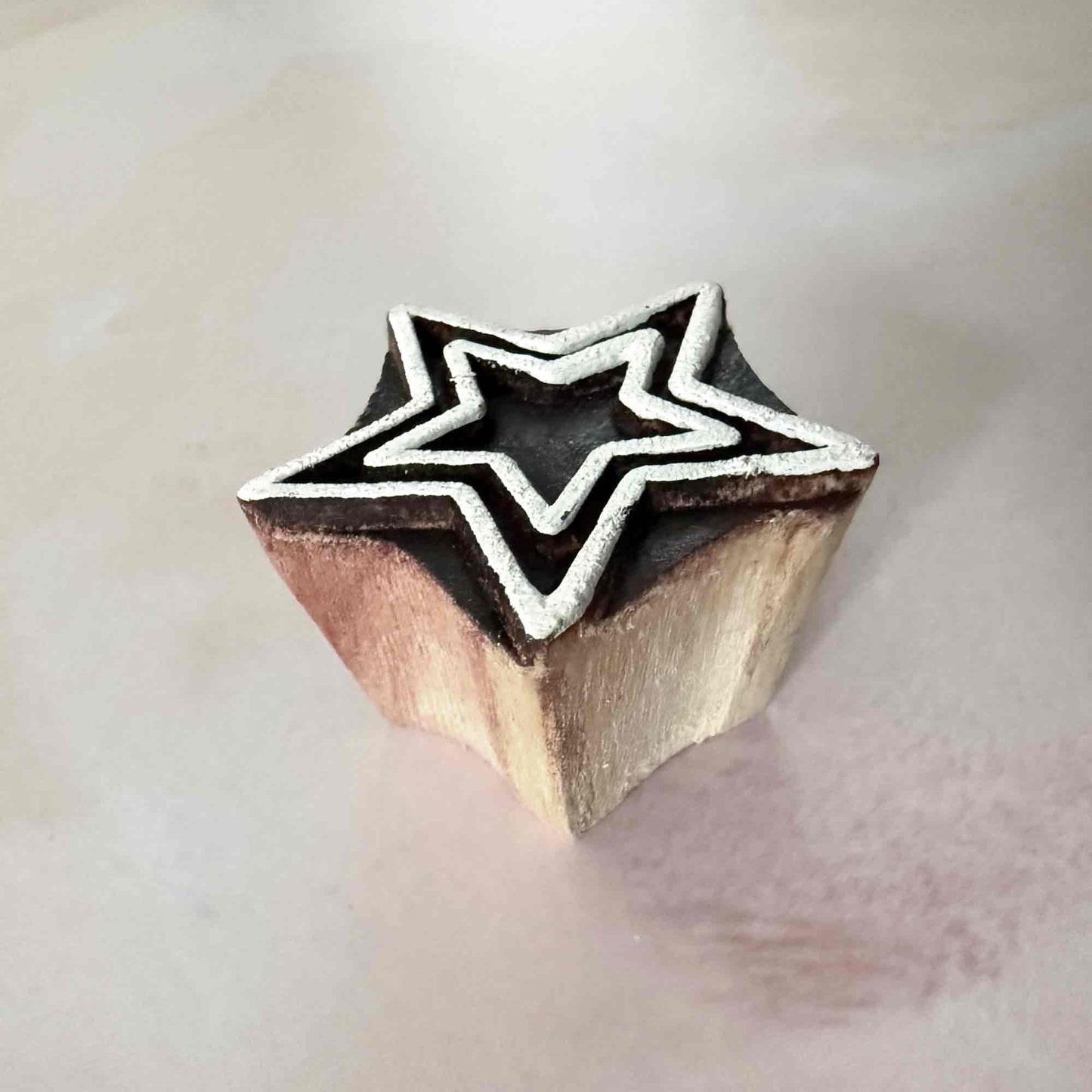 Twinkle - Indian Wood Block Stamp | Star Design Wooden Stamp