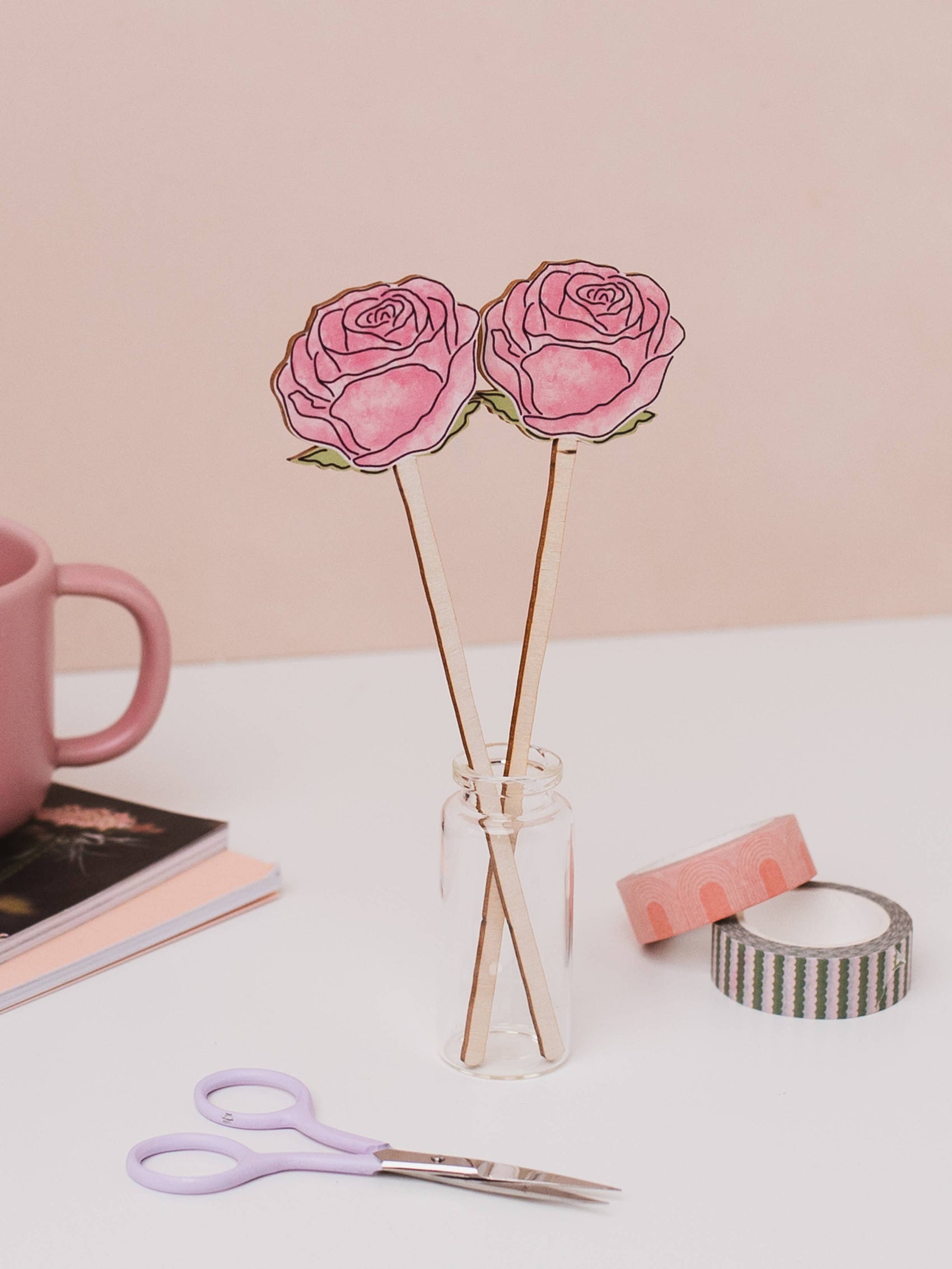 Wooden Rose Gift – June Birth Flower - Sustainable Gift