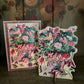 Tulips & Peonies laser cut birch plywood keepsake & card 